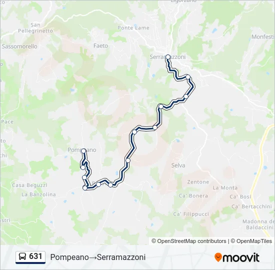 631 Bus Line Map