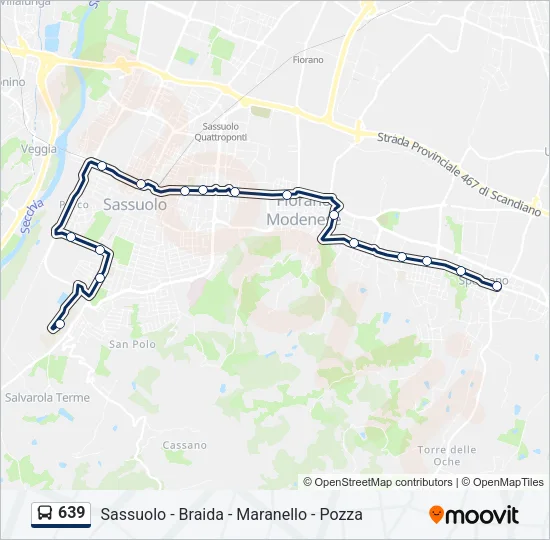 639 Bus Line Map