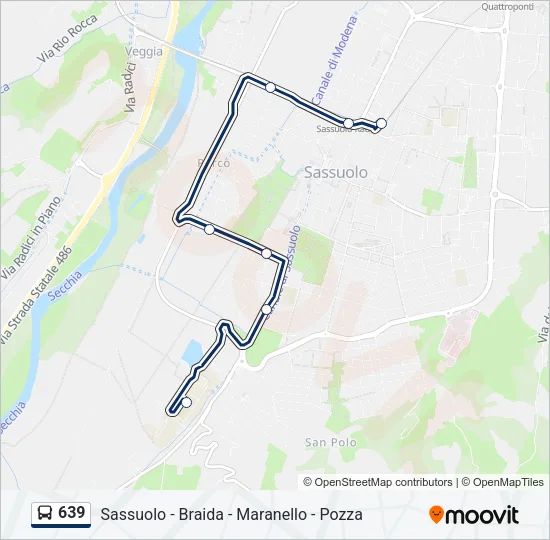 639 Bus Line Map