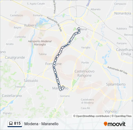 815 Bus Line Map