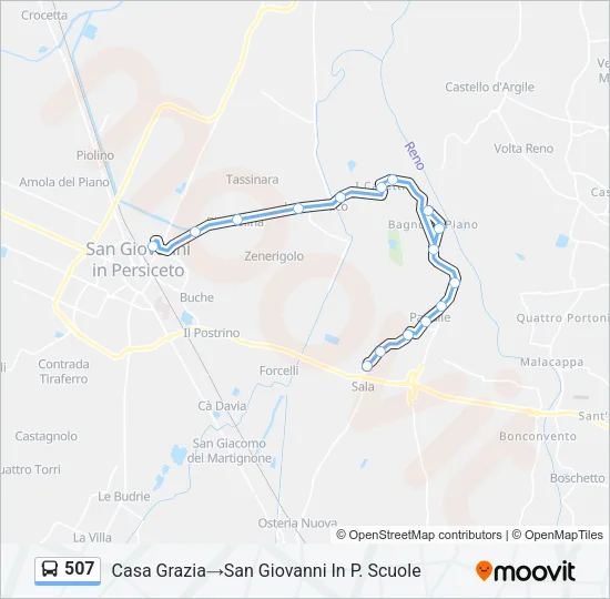 507 Bus Line Map