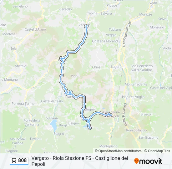 808 Bus Line Map