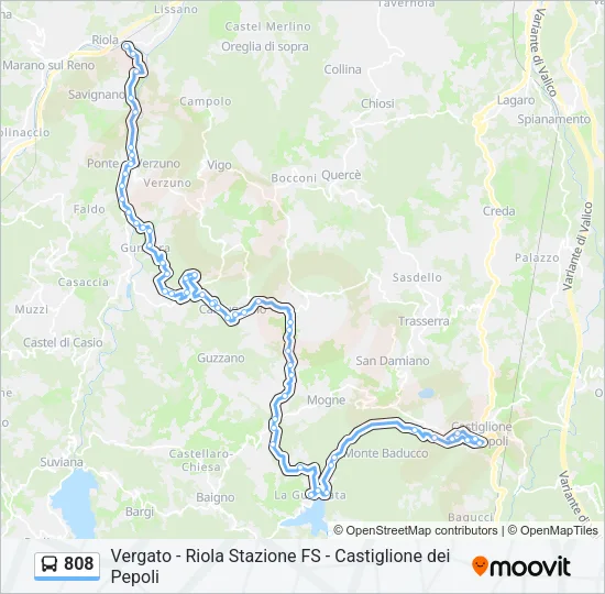 808 Bus Line Map