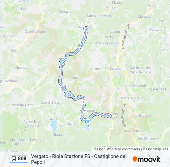 808 Bus Line Map