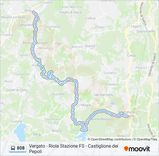 808 Bus Line Map