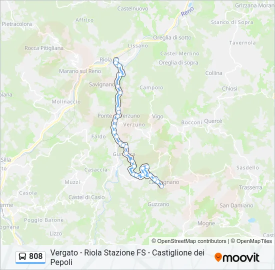 808 Bus Line Map