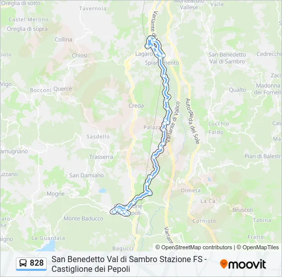 828 Bus Line Map