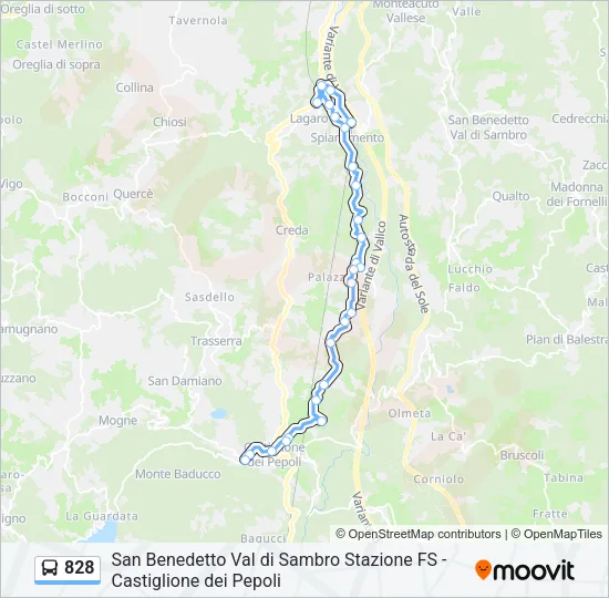 828 Bus Line Map