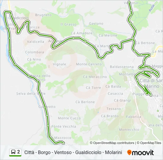 2 Bus Line Map