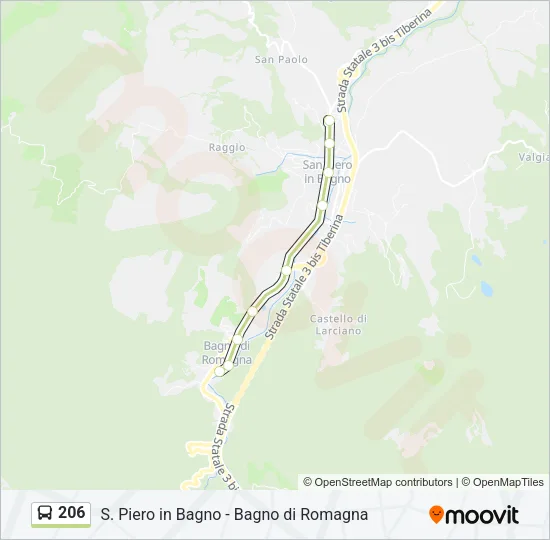 206 Bus Line Map