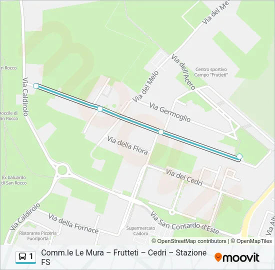 1 Bus Line Map