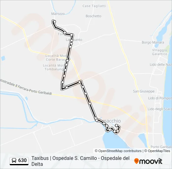 630 Bus Line Map