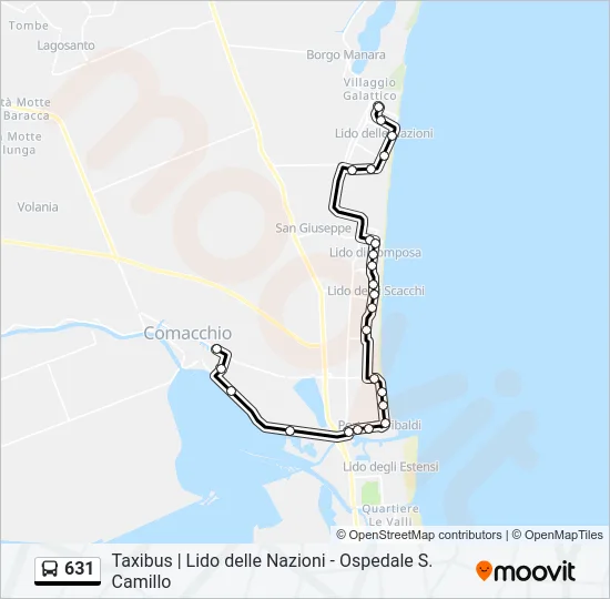631 Bus Line Map