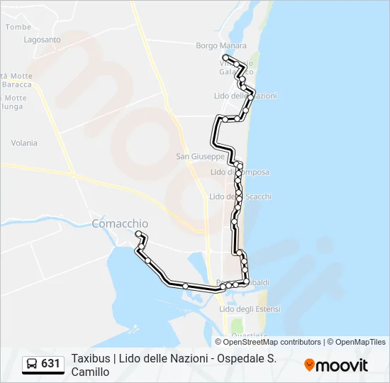 631 Bus Line Map