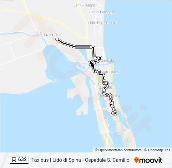 632 Bus Line Map