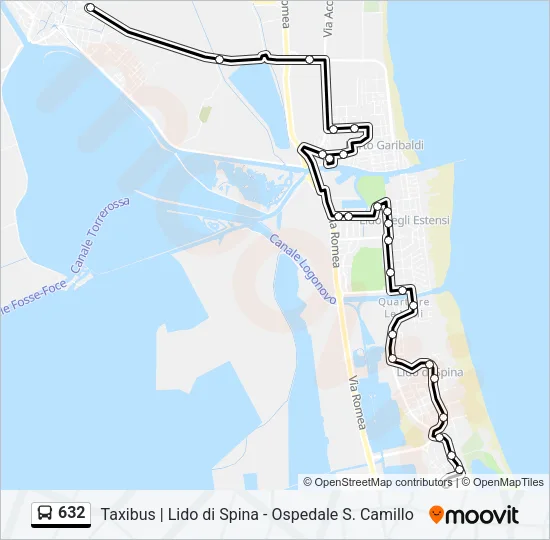 632 Bus Line Map