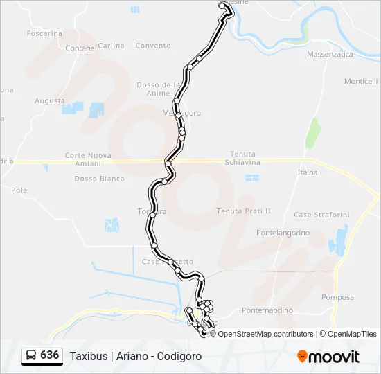 636 Bus Line Map