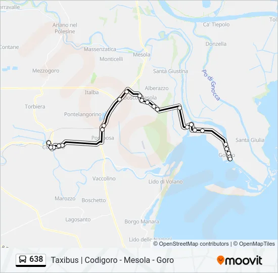 638 Bus Line Map