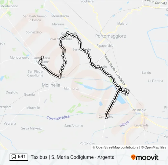 641 Bus Line Map