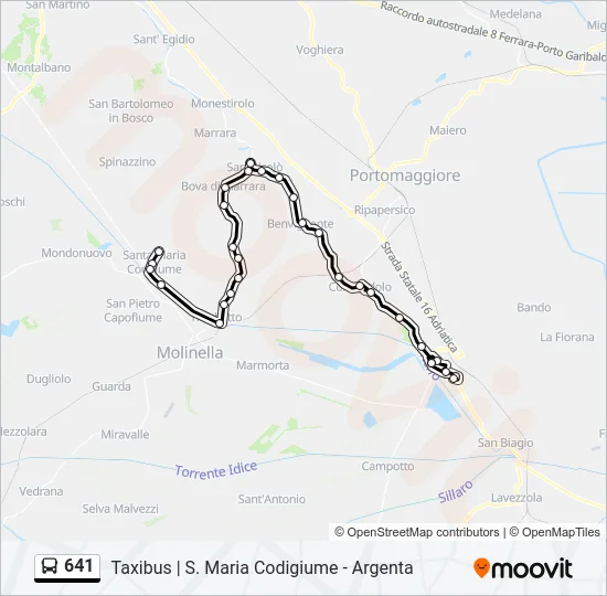 641 Bus Line Map