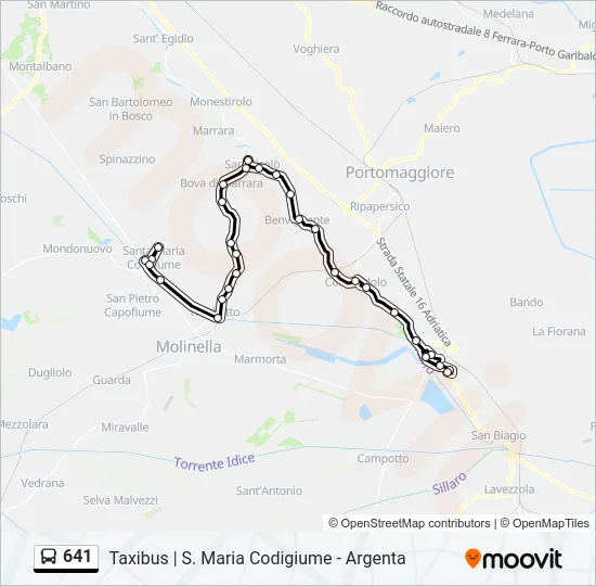 641 Bus Line Map