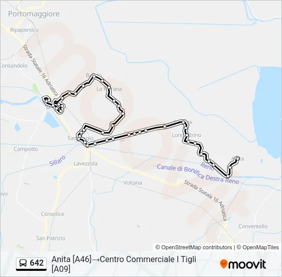 642 Bus Line Map