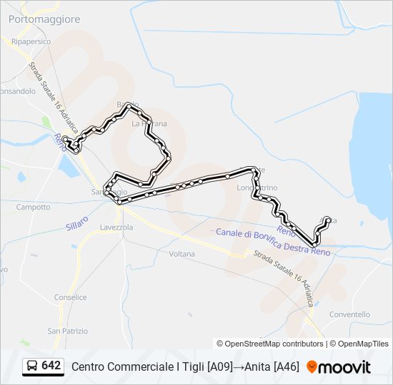 642 bus Line Map