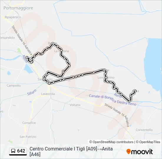 642 Bus Line Map