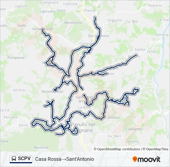 SCPV Bus Line Map