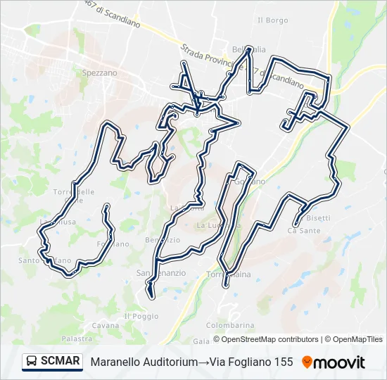 SCMAR Bus Line Map
