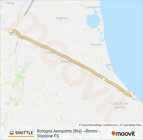 SHUTTLE Bus Line Map