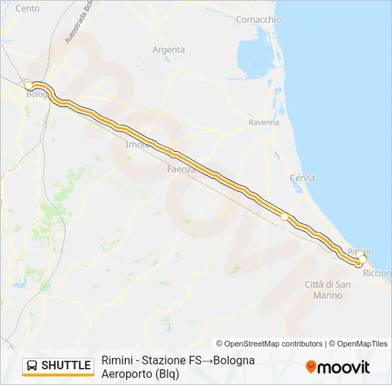SHUTTLE Bus Line Map