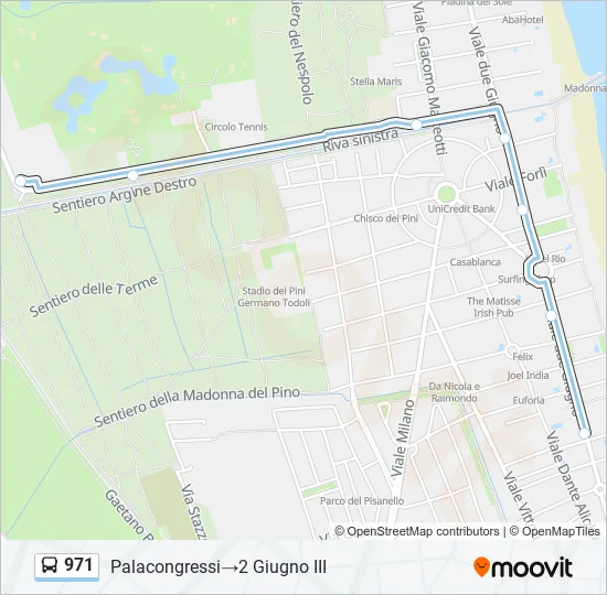 971 Bus Line Map