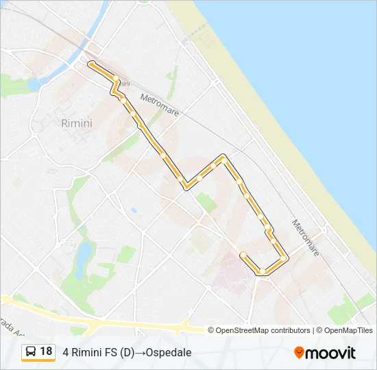 18 Bus Line Map