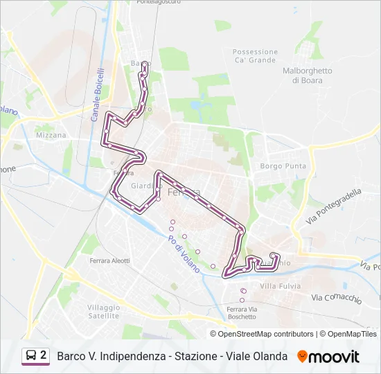 2 Bus Line Map