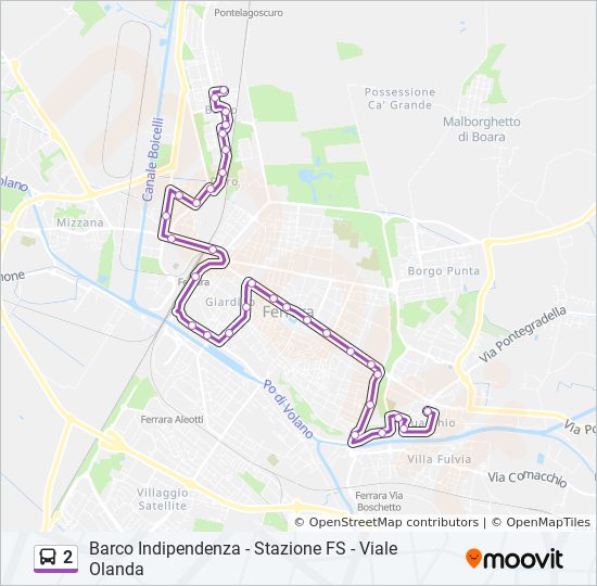 2 bus Line Map