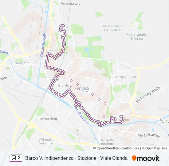 2 Bus Line Map