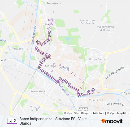 2 bus Line Map