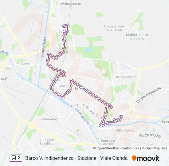 2 Bus Line Map