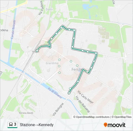 3 Bus Line Map