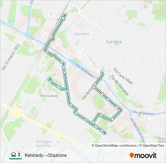 3 Bus Line Map