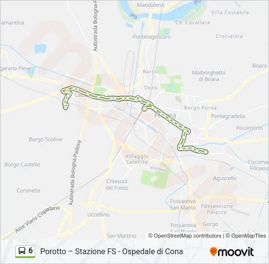 6 Bus Line Map
