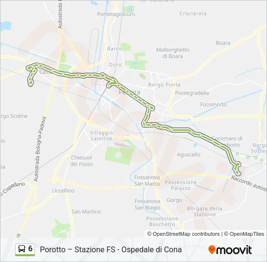 6 Bus Line Map