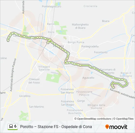 6 Bus Line Map