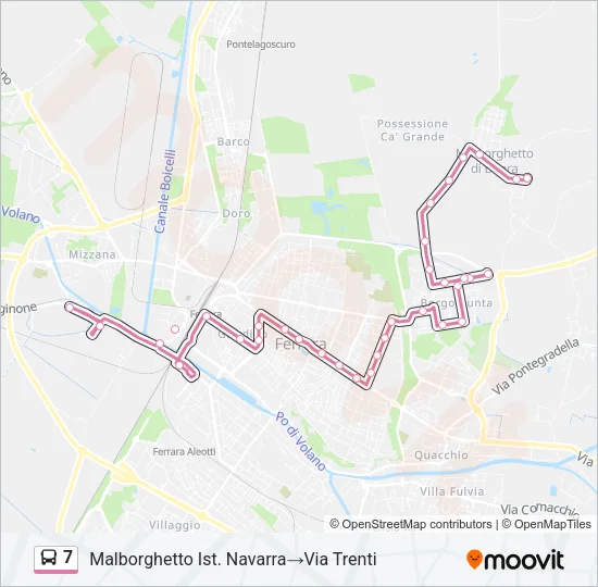 7 Bus Line Map