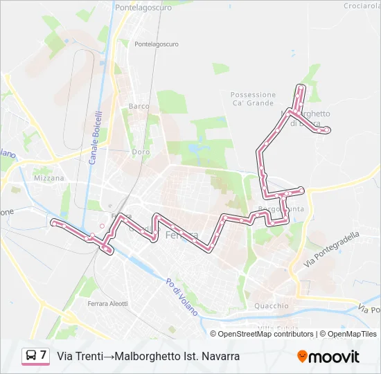 7 Bus Line Map