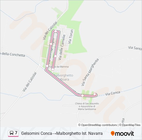 7 bus Line Map