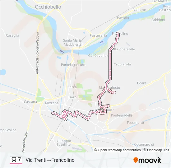 7 Bus Line Map