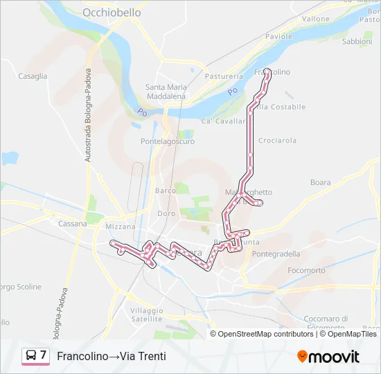 7 Bus Line Map