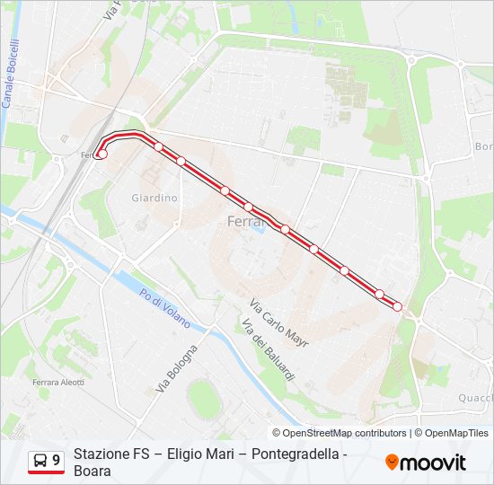 9 bus Line Map